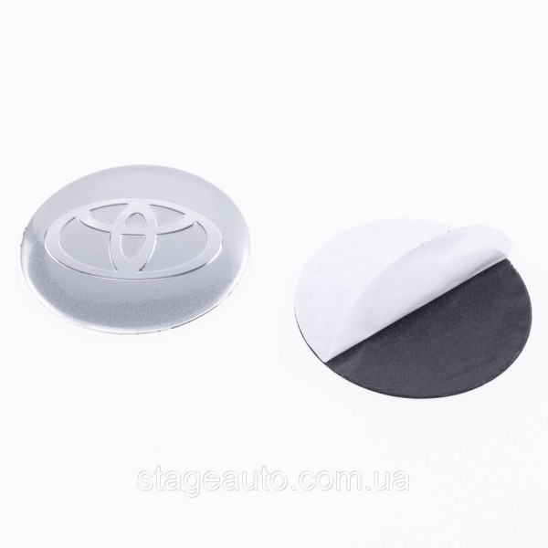 Stickers for caps plugs in Toyota disks 56 mm Gray 4 pcs