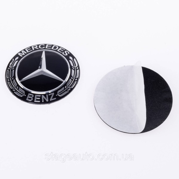 Stickers for caps plugs in disks Mercedes Benz Mercedes 56 mm Black 4 pcs