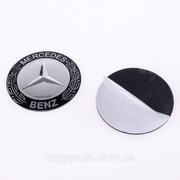 Stickers for caps plugs in disks Mercedes Benz Mercedes 56 mm Silver 4 pcs