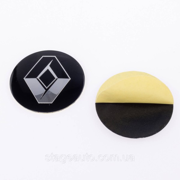 Stickers for caps plugs in disks Renault Renault 56 mm Black 4 pcs