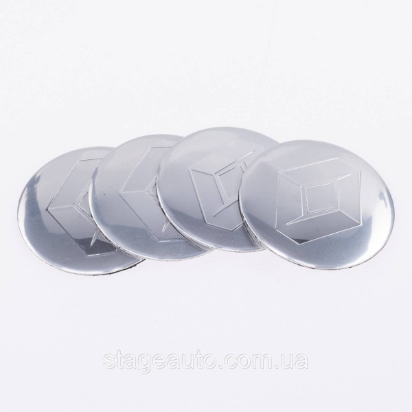 Stickers for caps plugs in disks Renault Renault 56 mm Gray 4 pcs