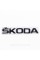 Trunk nameplate, trunk inscription Skoda SKODA Black gloss