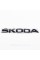 Trunk nameplate, trunk inscription Skoda SKODA Black gloss