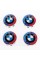 Caps plugs for alloy wheels Anniversary 50 years of BMW BMW Motorsport inscription around the circle Tricolor 56 mm