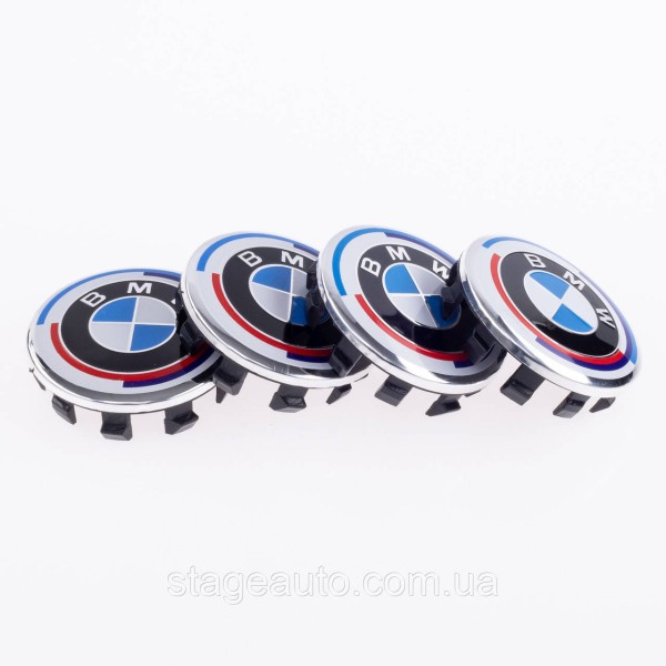 Caps plugs for alloy wheels Anniversary 50 years of BMW BMW Motorsport Tricolor 56 mm