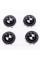 Caps plugs for alloy wheels Anniversary 50 years of BMW BMW Motorsport inscription around the circle Black and white 56 mm