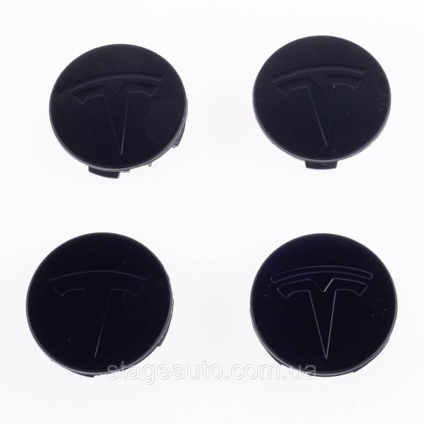 Caps plugs for alloy wheels TESLA Tesla 58 mm Black matt 6005879-00-A, TLB0011 set