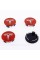 Caps plugs for alloy wheels TESLA Tesla 58 mm Red 6005879-00-A, TLB0011 set
