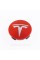 Caps plugs for alloy wheels TESLA Tesla 58 mm Red 6005879-00-A, TLB0011 set
