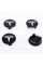 Caps plugs for alloy wheels TESLA Tesla 58 mm Black white set