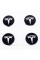Caps plugs for alloy wheels TESLA Tesla 58 mm Black white set