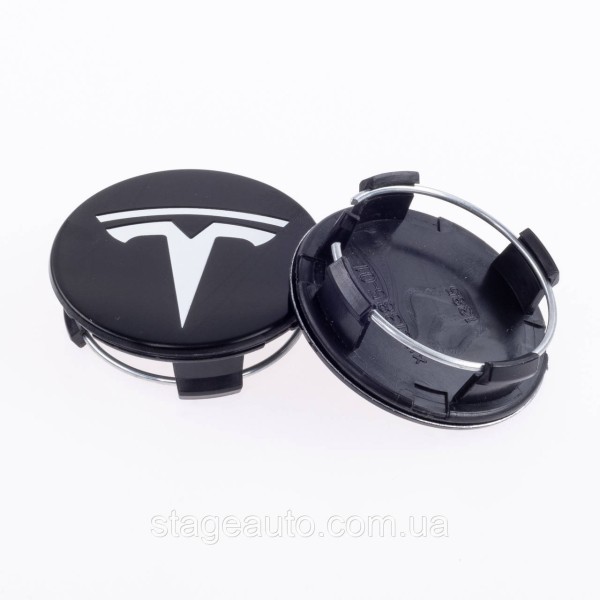 Caps plugs for alloy wheels TESLA Tesla 58 mm Black white set