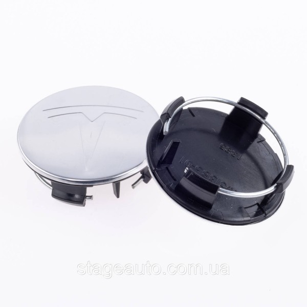 Caps plugs for alloy wheels TESLA Tesla 58 mm Chrome 6005879-00-A, TLB0011 set