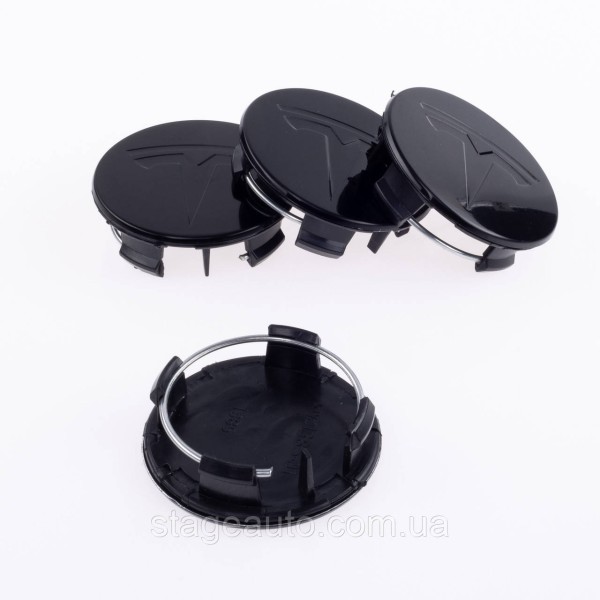 Caps plugs for alloy wheels TESLA Tesla 58 mm Black 6005879-00-A, TLB0011 set
