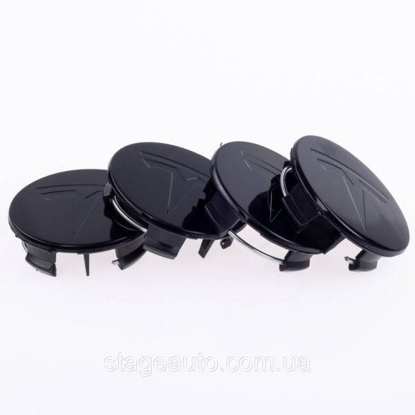 Caps plugs for alloy wheels TESLA Tesla 58 mm Black 6005879-00-A, TLB0011 set