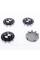 Caps plugs for alloy wheels Anniversary 50 years of BMW BMW Motorsport inscription around the circle Black and white 68 mm