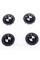 Caps plugs for alloy wheels Anniversary 50 years of BMW BMW Motorsport inscription around the circle Black and white 68 mm