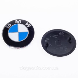 BMW emblem BMW 82 mm White blue badge BMW E39 E53 E60 E46 E34 E90 E70 F30 F15 F10 G30 Badge hood trunk