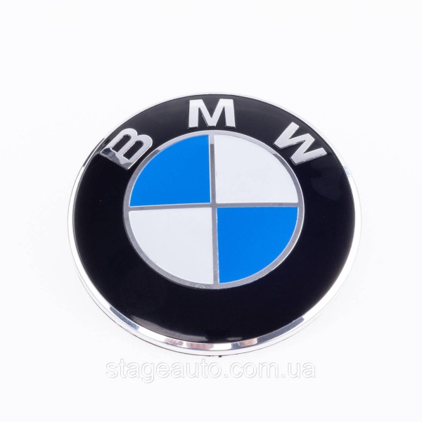 Эмблема БМВ BMW 82 мм Бело синяя значок бмв E39 E53 E60 E46 E34 E90 E70 F30 F15 F10 G30 Значек капот багажник