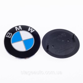 BMW emblem BMW 74 mm White blue E46 E39 E90 F30 F32 G30 G20 Trunk badge