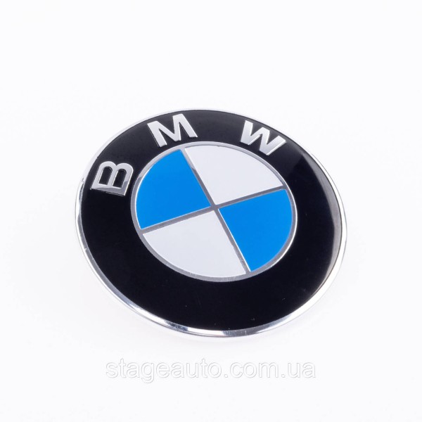 Эмблема БМВ BMW 74 мм Бело синяя E46 E39 E90 F30 F32 G30 G20 Значок на багажник