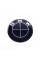 Black BMW emblem, badge logo BMW E53 E70 F15 E65 E71 F16 E83 F25 black on the trunk 78mm