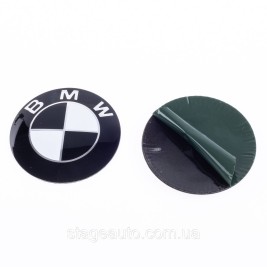 BMW emblem Black and white, BMW logo badge E53 E70 F15 E65 E71 F16 E83 F25 Black and white for trunk 78mm