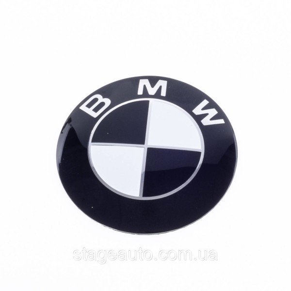 BMW emblem Black and white, BMW logo badge E53 E70 F15 E65 E71 F16 E83 F25 Black and white for trunk 78mm