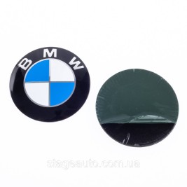 BMW emblem White-blue, badge logo BMW E53 E70 F15 E65 E71 F16 E83 F25 blue on the trunk 78mm