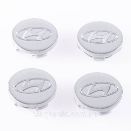 Caps plugs for original alloy wheels HYUNDAI Hyundai, 60 mm Silver, glass 52960-3S110