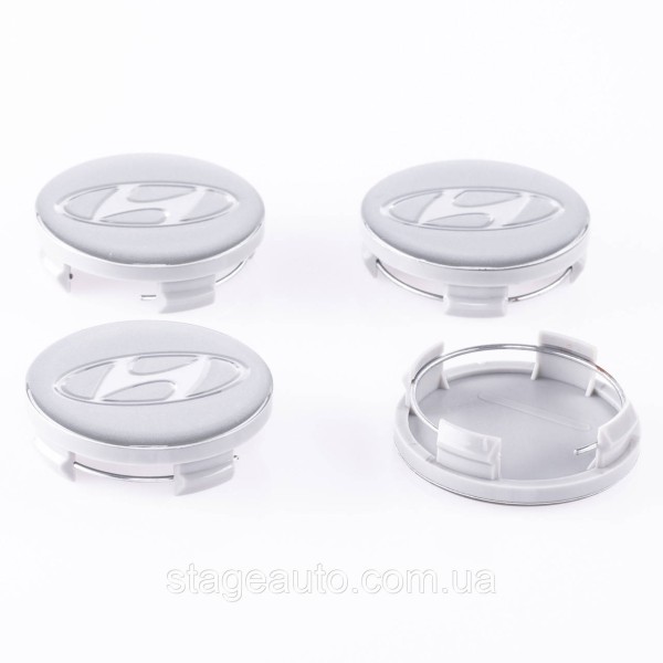 Caps plugs for original alloy wheels HYUNDAI Hyundai, 60 mm Silver, glass 52960-3S110