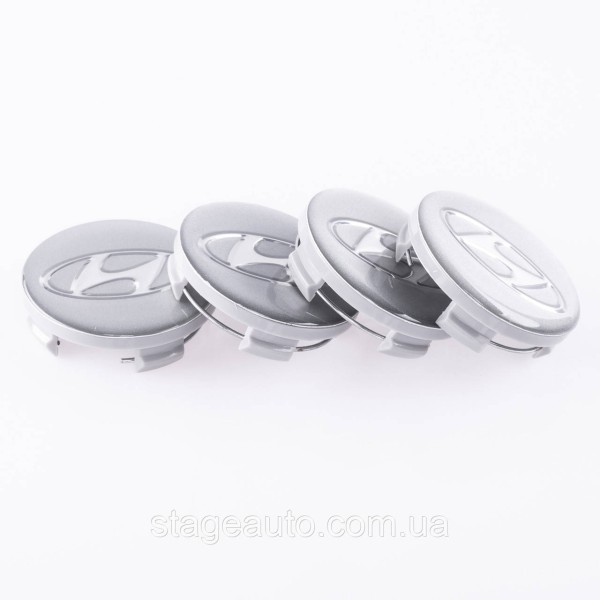 Caps plugs for original alloy wheels HYUNDAI Hyundai, 60 mm Silver, glass 52960-3S110