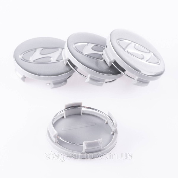 Caps plugs for original alloy wheels HYUNDAI Hyundai, 60 mm Silver, glass 52960-3S110