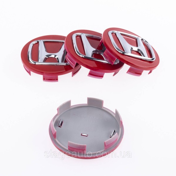 Honda Disc Caps, Honda, 58mm, 2602000010 Red
