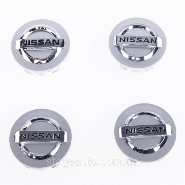 Ковпачки заглушки в литі диски NISSAN Ніссан 54 мм Сріблясті C7042K54