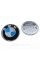 Емблема БМВ BMW 82 мм Біло-синя карбон E39 E53 E60 E46 E34 E90 E70 F30 F15 F10 G30 Значок капот багажник
