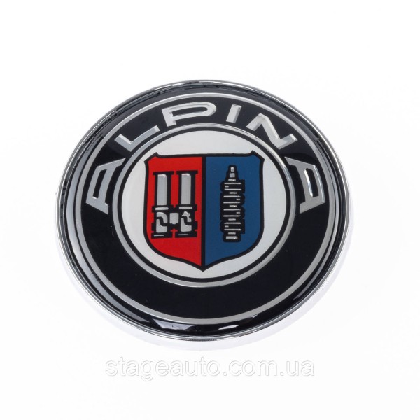 Эмблема БМВ BMW 82 мм ALPINA Альпина  E39 E53 E60 E46 E34 E90 E70 F30 F15 F10 G30 Значек капот багажник