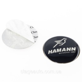 BMW HAMANN emblem Hamann, badge logo BMW E53 E70 F15 E65 E71 F16 E83 F25 Black on the trunk 78mm