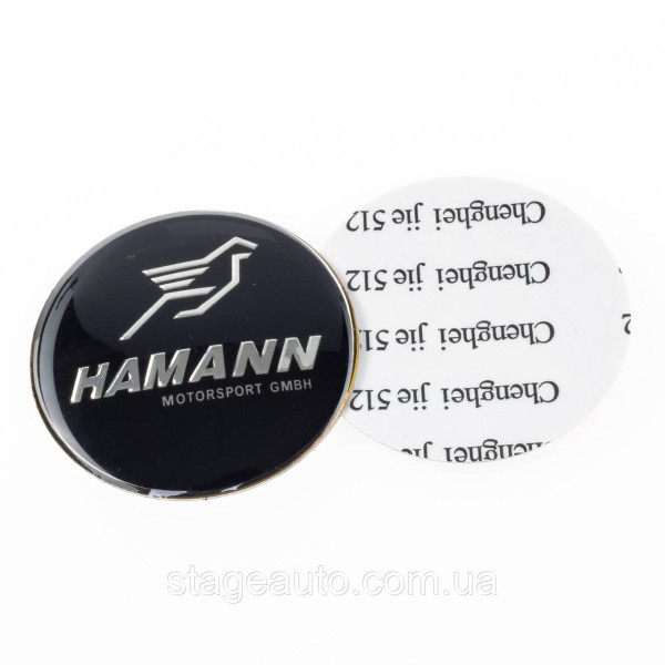 BMW HAMANN emblem Hamann, badge logo BMW E53 E70 F15 E65 E71 F16 E83 F25 Black on the trunk 78mm