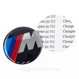 BMW M Power M Power emblem, logo badge BMW E53 E70 F15 E65 E71 F16 E83 F25 Black on the trunk 78mm