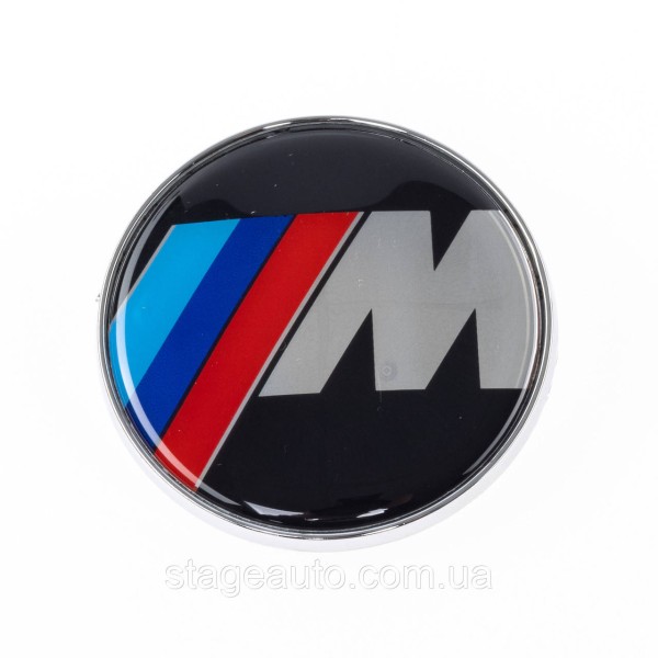 BMW M Power M Power emblem, logo badge BMW E53 E70 F15 E65 E71 F16 E83 F25 Black on the trunk 78mm