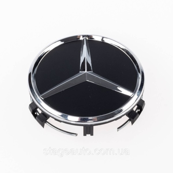 Caps plugs for alloy wheels Mercedes 75mm, Mercedes black matte A2204000125