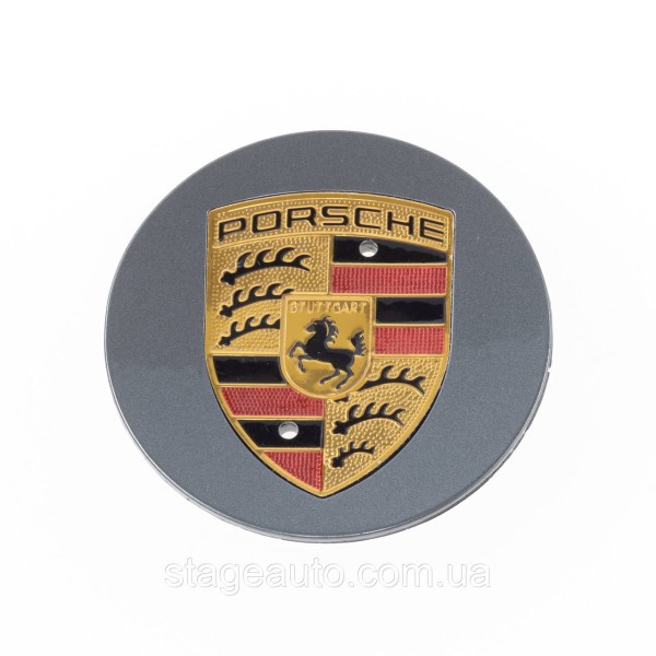 Ковпачки заглушки в литі диски PORSCHE Порше 76 мм Сірі 5601149