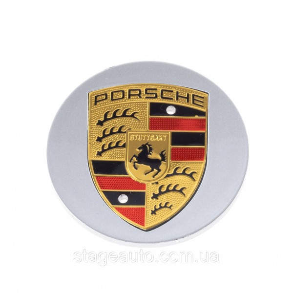 Ковпачки заглушки в литі диски PORSCHE Порше 65 мм Сріблясті