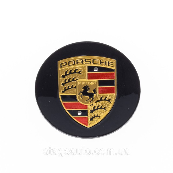 Ковпачки заглушки в литі диски PORSCHE Порше 76 мм Чорні 5601149