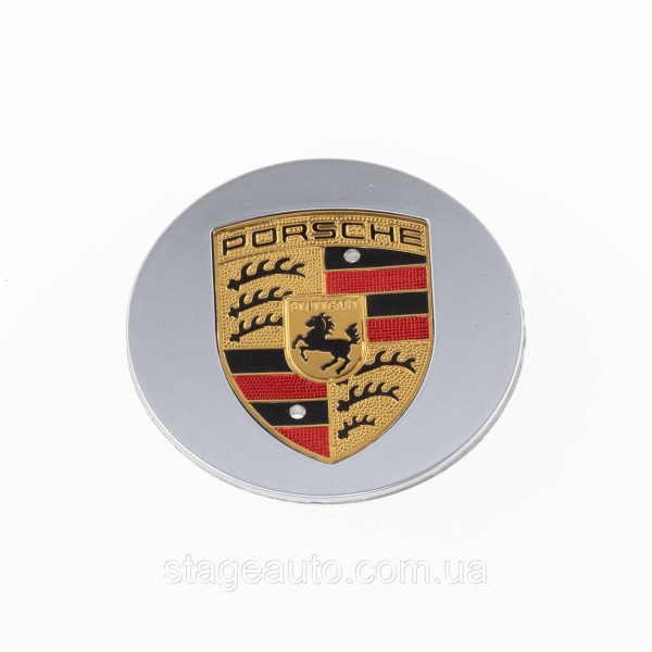 Ковпачки заглушки в литі диски PORSCHE Порше 76 мм Сріблясті 5601149