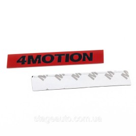 Emblem sticker 4MOTION VW Volkswagen on the trunk red (badge, sticker, logo)