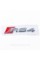 RS4 Audi emblem sticker for trunk - Chrome 142x36 mm RS4 inscription chromed