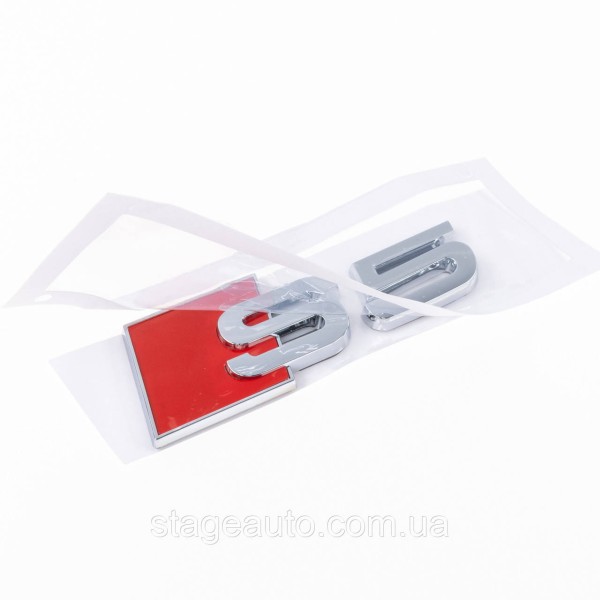 Emblem sticker S5 Audi Audi on the trunk - Chrome 100x36 mm inscription S5 chromed