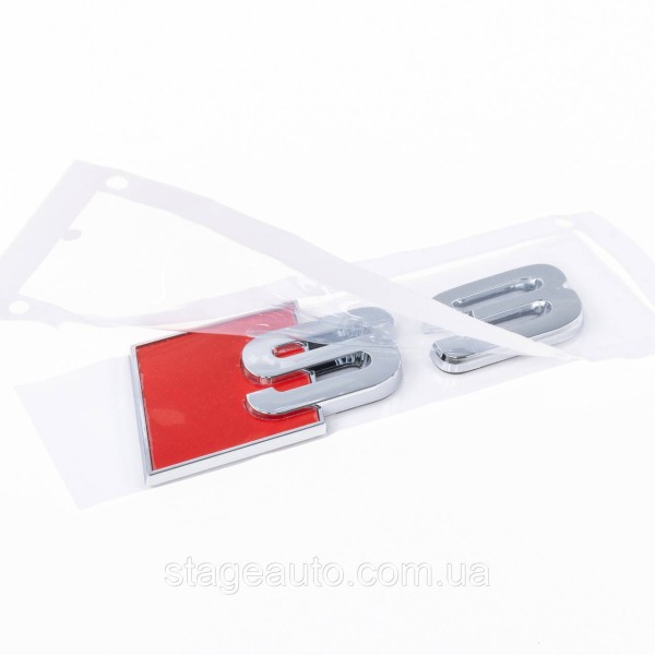 Emblem sticker S3 Audi Audi on the trunk - Chrome 100x36 mm inscription S3 chromed